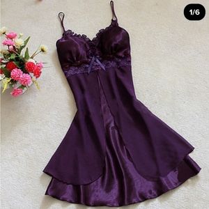 Purple silk nightgown